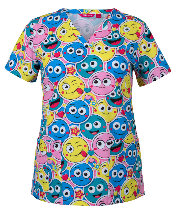 SCRUB Top Printed Wo's-4STP1