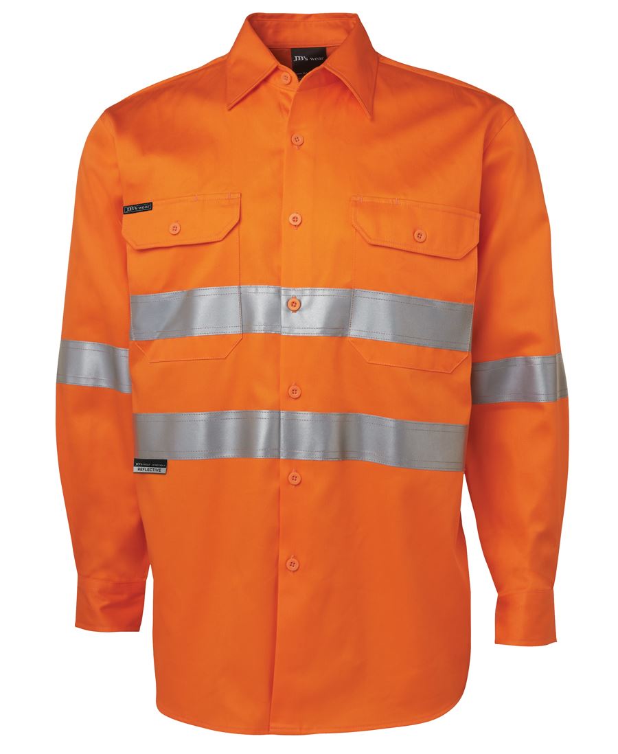 L/S 190G Work Shirt With Reflective Tape-(XS-5XL)-6HDNL*
