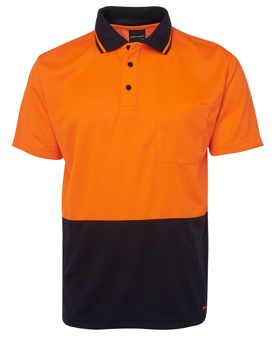 HI VIS Non Cuff Traditional Polo-6HVNC*