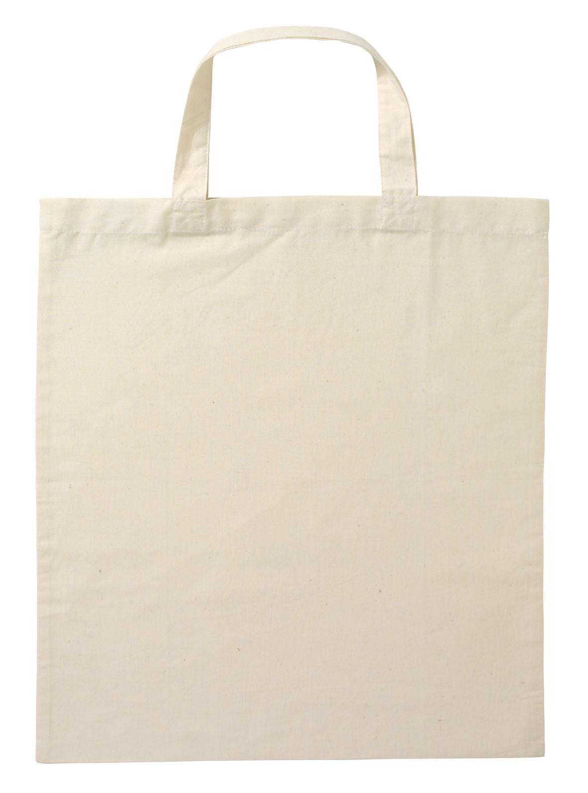 Calico Bag Short Handle - Natural