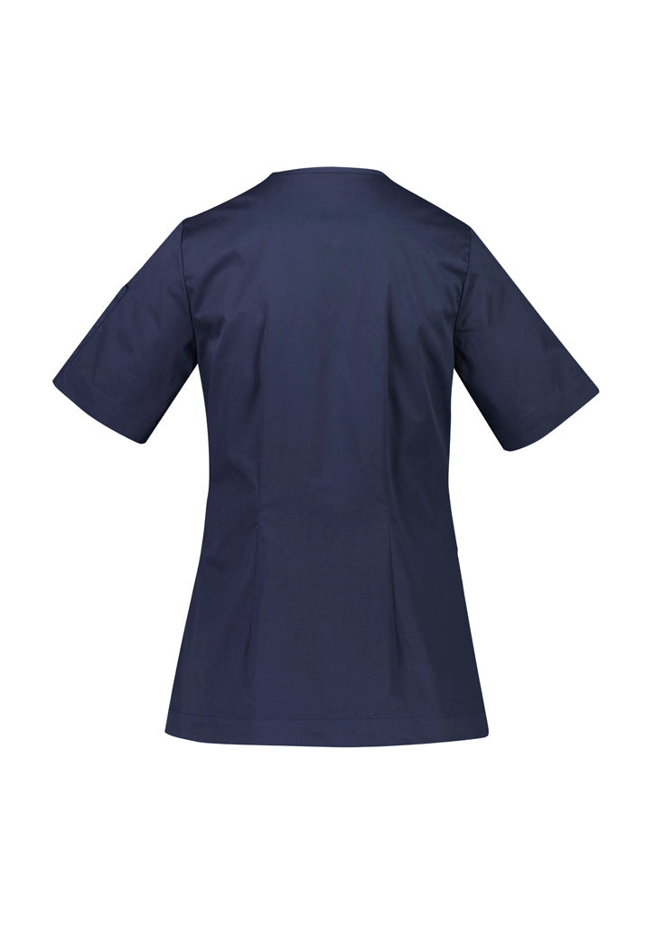 PARKS Zip Front Crossover Scrub Top Wo's-CST240LS