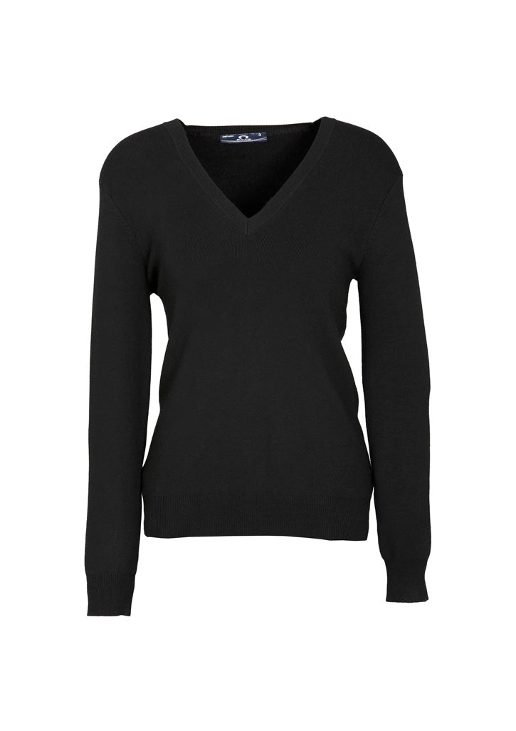 Womens V-Neck Knit Pullover-LP3506