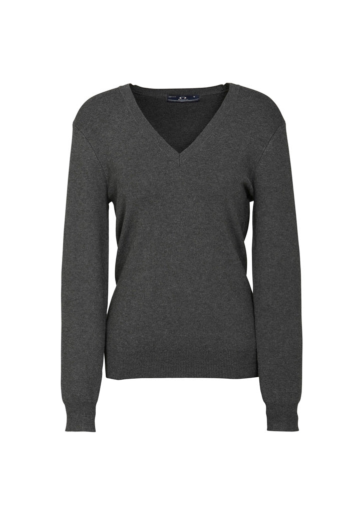 Womens V-Neck Knit Pullover-LP3506
