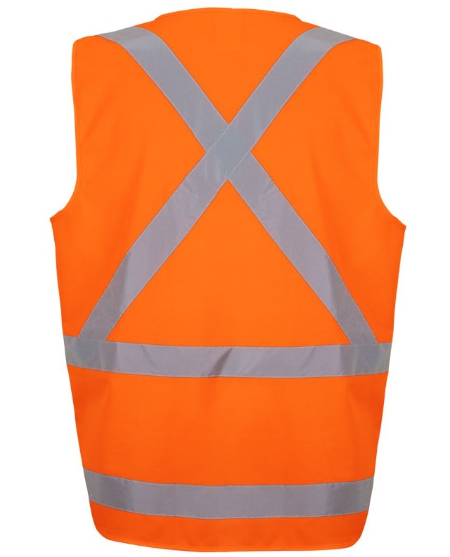 NSW/QLD RAIL (D+N) Zip X-Back Safety Vest-6DVQV