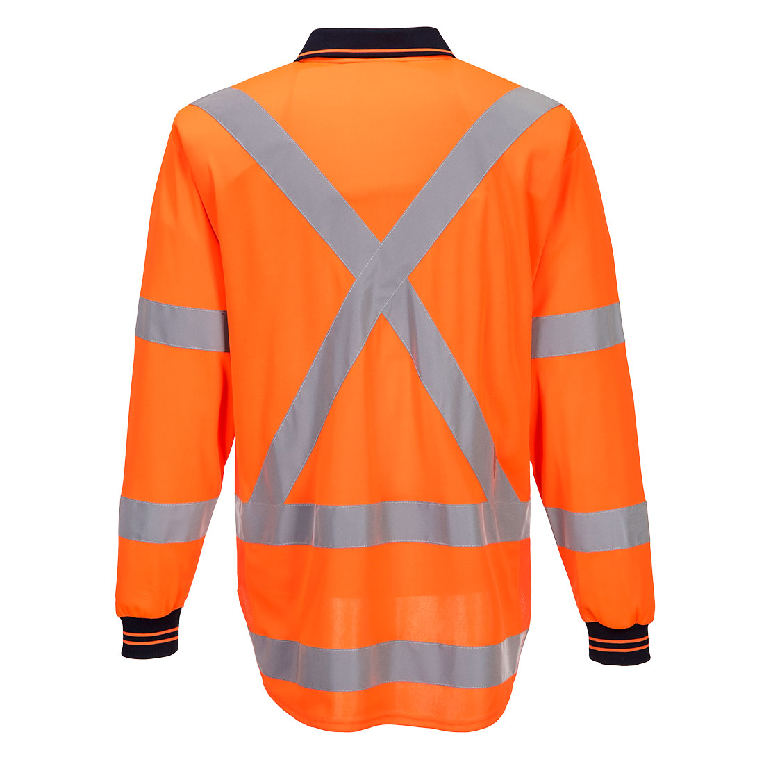 TTMC-W23 Hi-Vis X Back Polo Shirt L/S-Portwest*-TM312