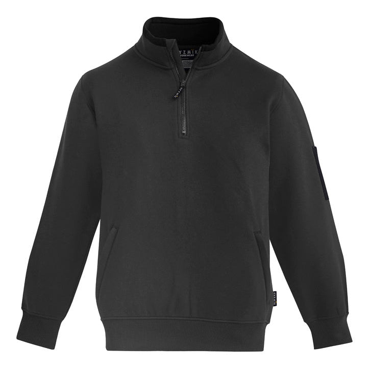 1/4 ZIP Brushed Fleece Pullover Unisex-ZT366*