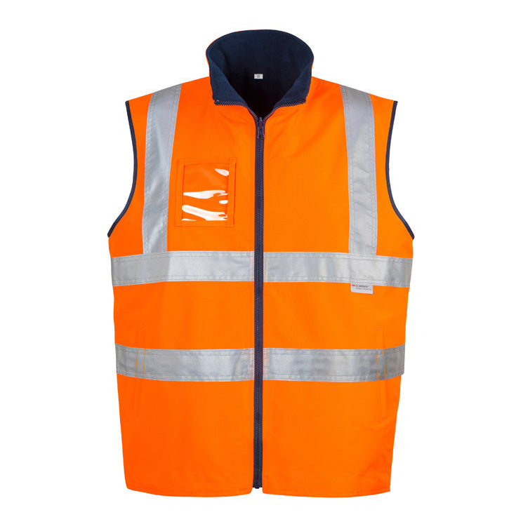 HI VIS Lightweight Waterproof Vest Mens-ZV358*