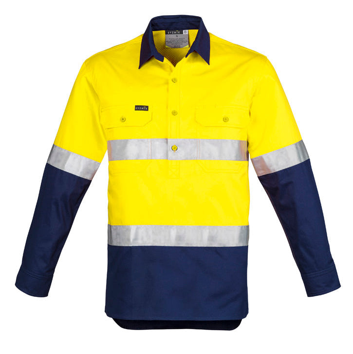 CLOSED FRONT Long Sleeve Shirt-Hoop Taped Mens-ZW550*