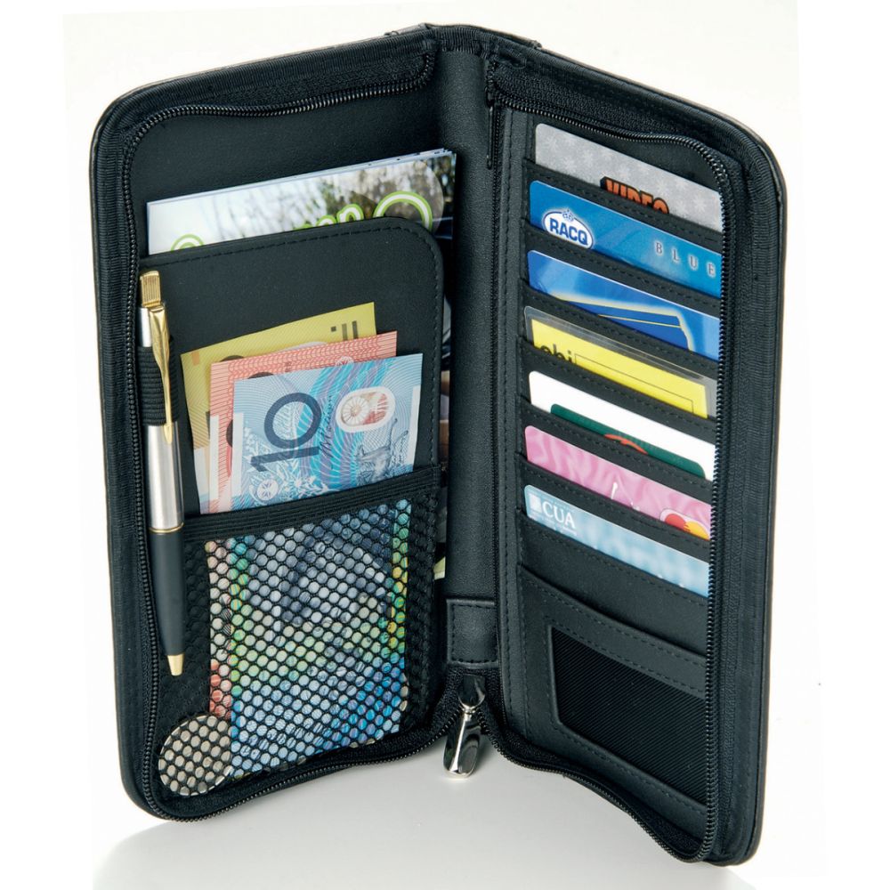 BONDED Leather Travel Wallet-B253