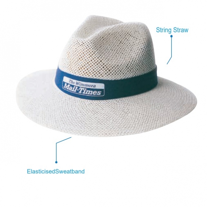 3260 Madrid Style String -White Straw Hat