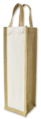 ECO Jute 1 Bottle Wine Bag-1195