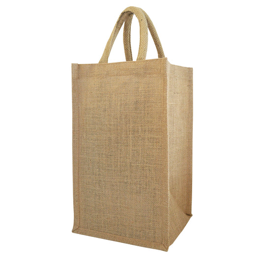 Four Bottle Jute Tote Bag