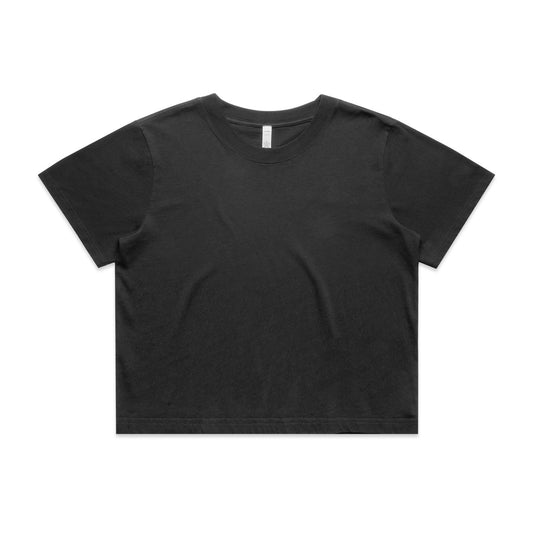 WOS HEAVY FADED CROP TEE FADED BLACK