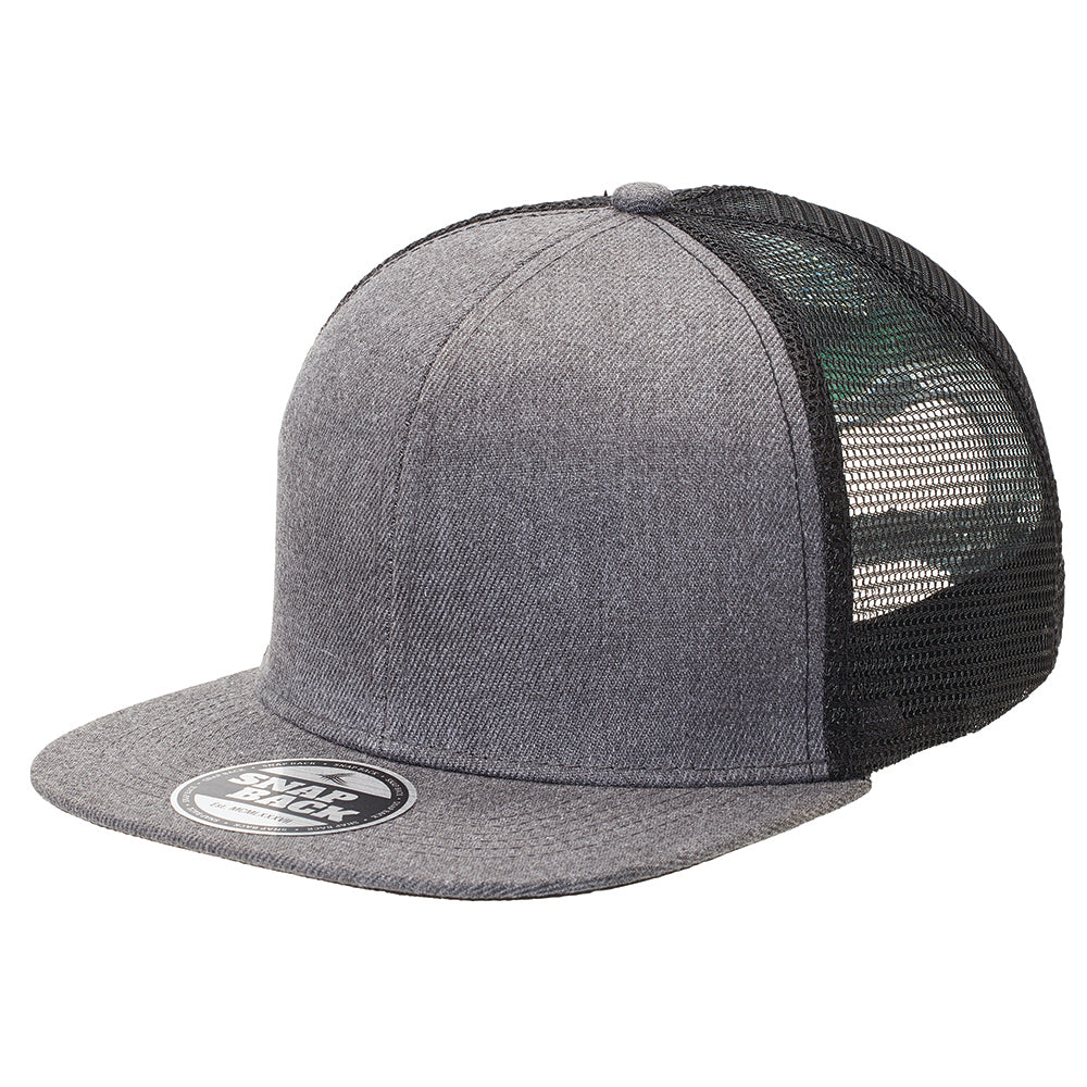 Heathered Flat Peak Trucker