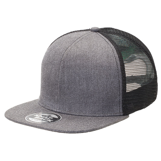 Heathered Flat Peak Trucker