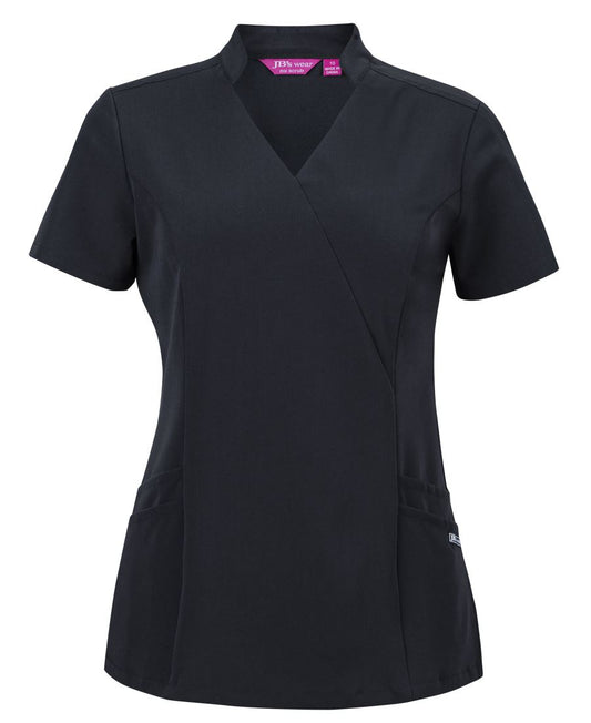 NU Mandarin Collar Scrub Top Wo's-4SMT1