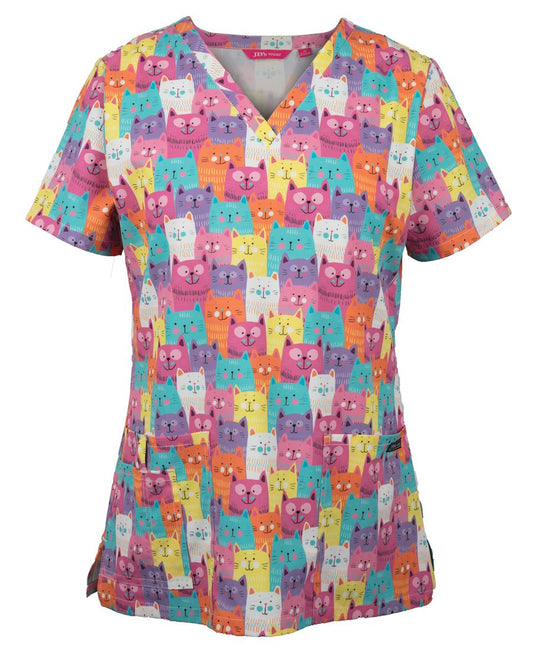 SCRUB Top Printed Wo's-4STP1