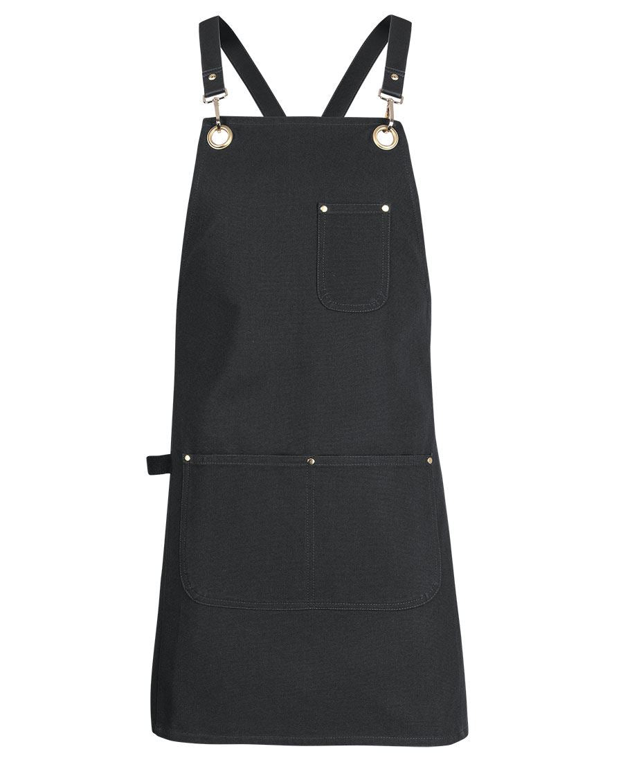 BRASS Eyelet Canvas Apron with PU Strap (65x75)-5ACBP*