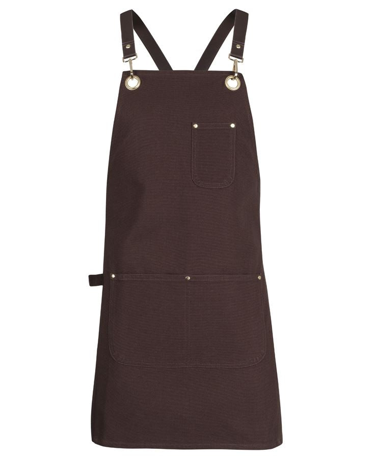 BRASS Eyelet Canvas Apron with PU Strap (65x75)-5ACBP*