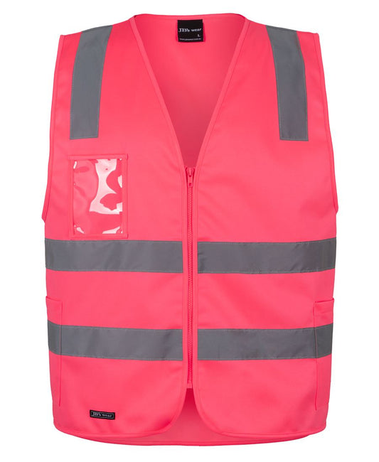 HI VIS (D+N) Zip Safety Vest-6DNSZ*