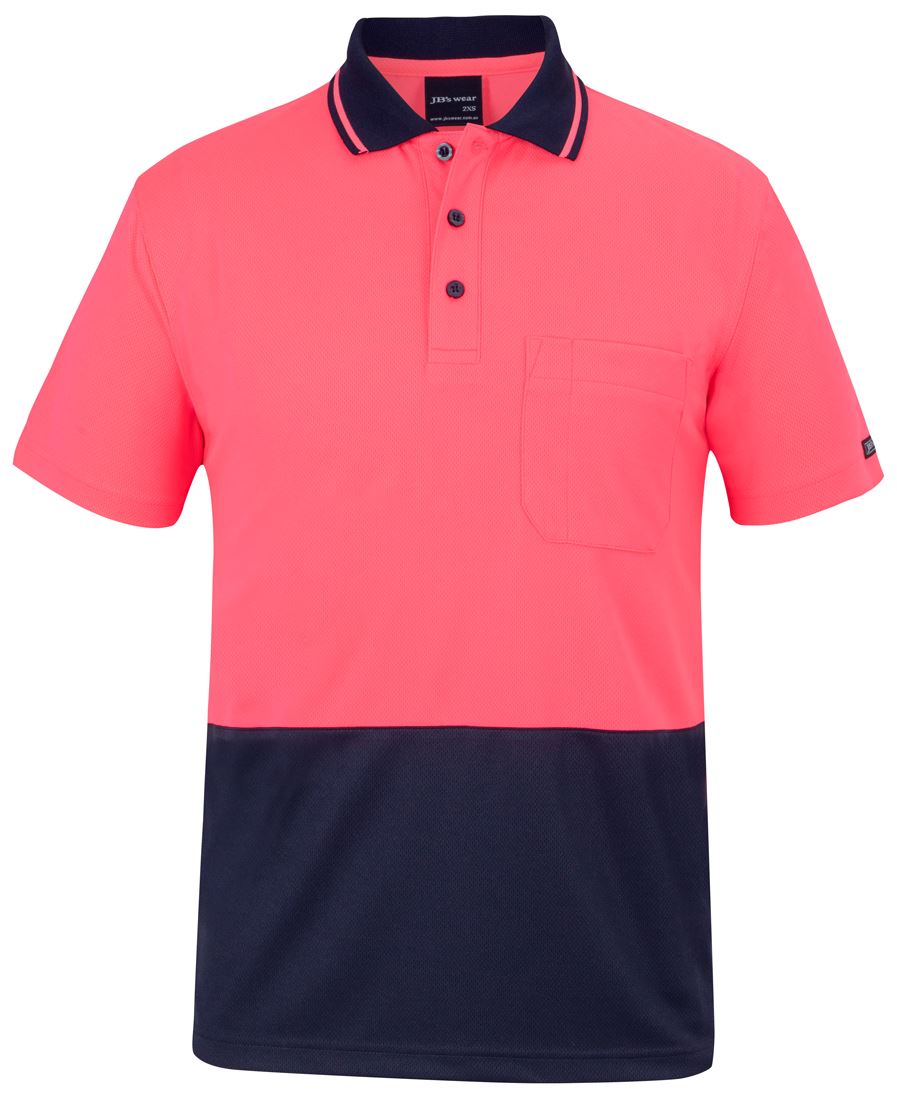 HI VIS Non Cuff Traditional Polo-6HVNC*