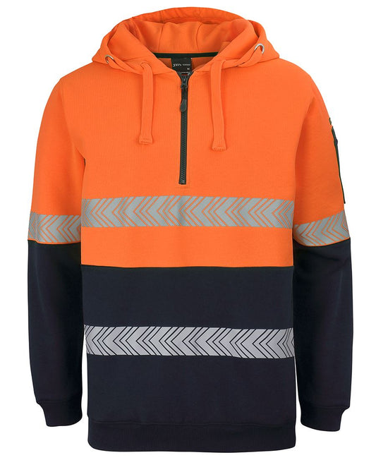 JB's HV (D+N) 1/2 ZIP SEGMENTED TAPE HOODIE /NVY