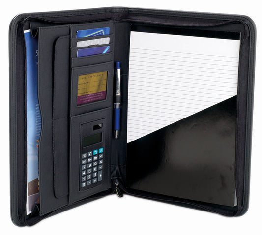 Leather Compendium with Calculator