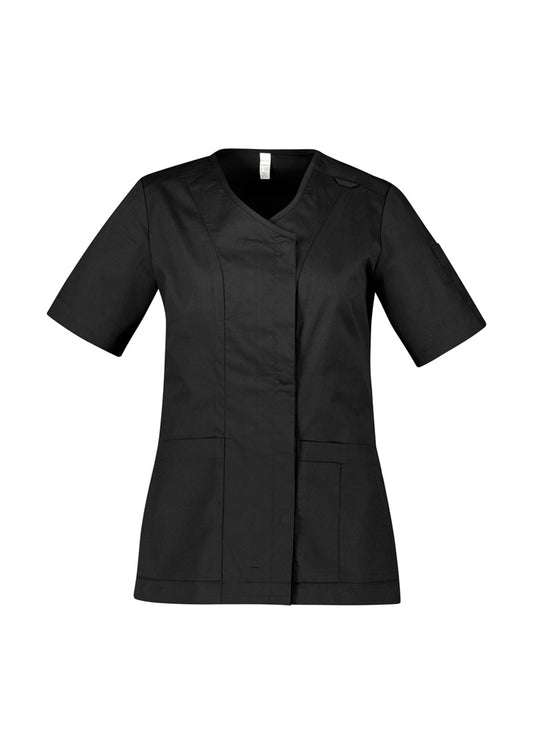 PARKS Zip Front Crossover Scrub Top Wo's-CST240LS