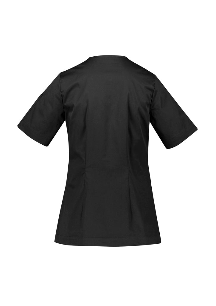PARKS Zip Front Crossover Scrub Top Wo's-CST240LS