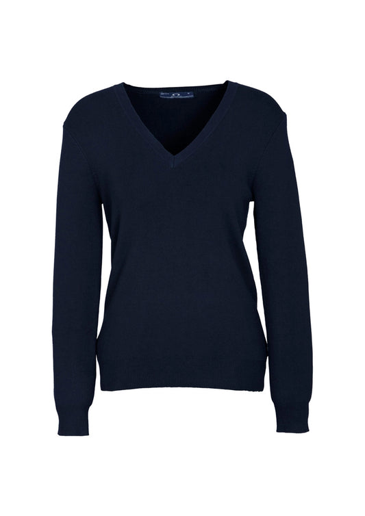 Womens V-Neck Knit Pullover-LP3506