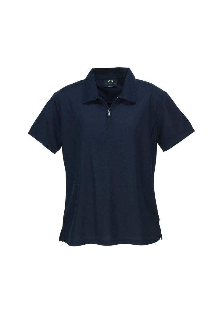 Womens Micro Waffle Short Sleeve Polo-P3325