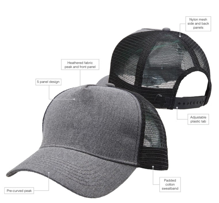 HEATHERED Mesh Trucker-4395