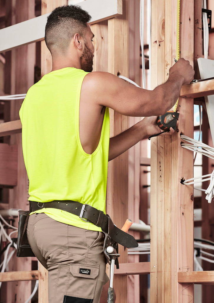 Mens Hi Vis Sleeveless Tee