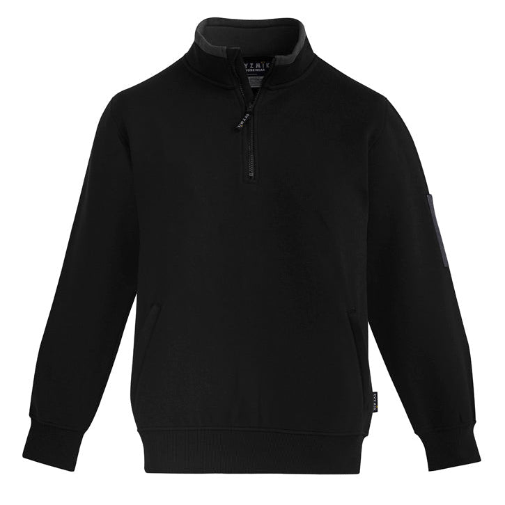 1/4 ZIP Brushed Fleece Pullover Unisex-ZT366*