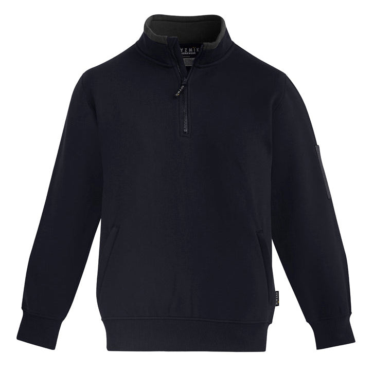 1/4 ZIP Brushed Fleece Pullover Unisex-ZT366*
