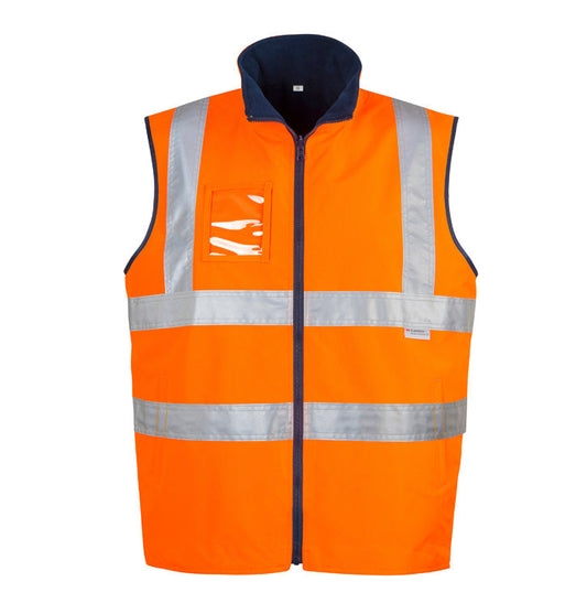 HI VIS Lightweight Waterproof Vest Mens-ZV358*