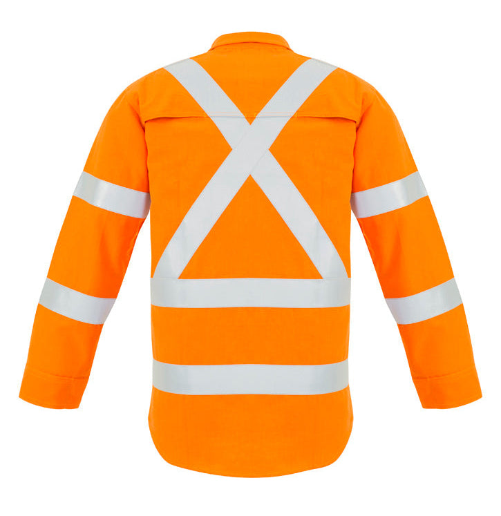 RED Flame Hi Vis X Back Shirt Mens-ZW137*