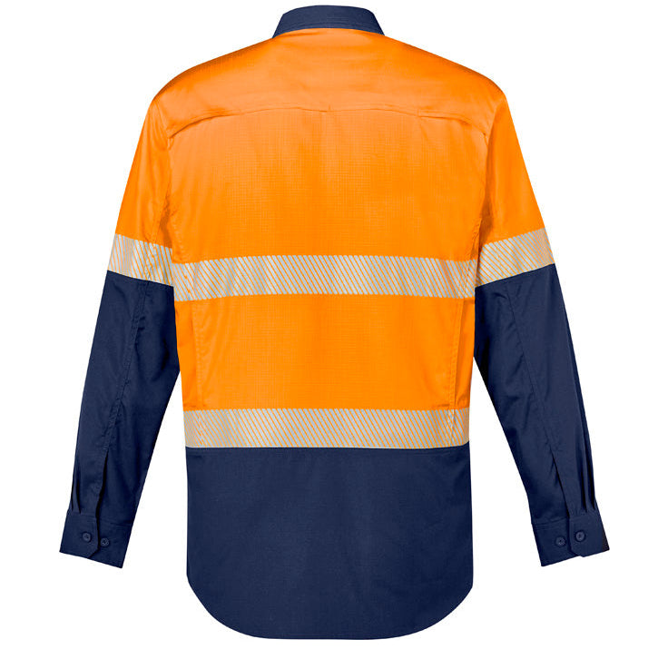 RUGGED Cooling Hi Vis Segmented Tape Long Sleeve Shirt Mens-ZW229*