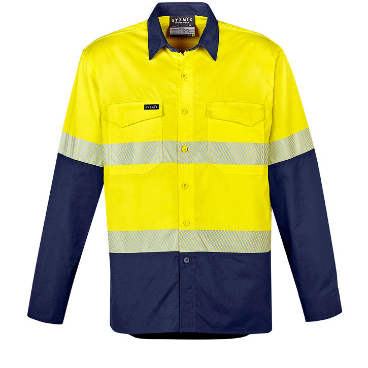 RUGGED Cooling Hi Vis Segmented Tape Long Sleeve Shirt Mens-ZW229*