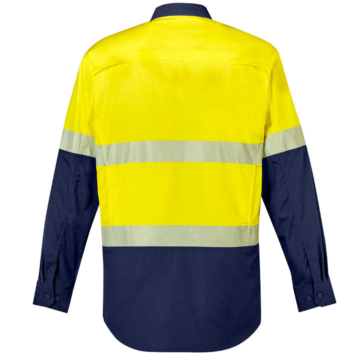RUGGED Cooling Hi Vis Segmented Tape Long Sleeve Shirt Mens-ZW229*