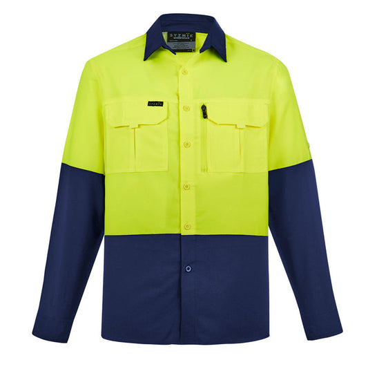 HI VIS Outdoor Long Sleeve Shirt Mens-ZW468*