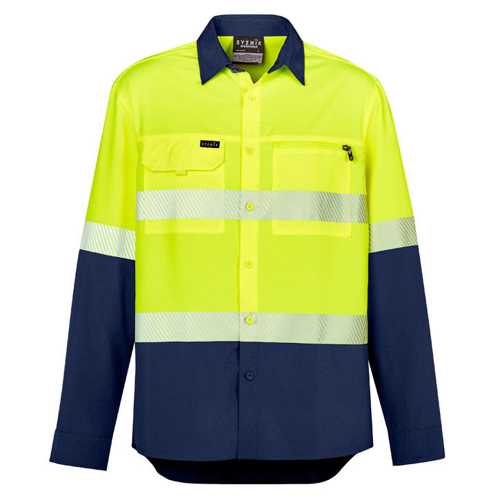 HI VIS Outdoor Segmented Tape L/S Shirt Mens-ZW470*