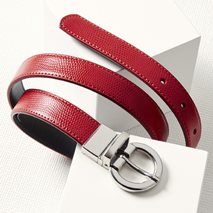 Womens Leather Reversible Belt